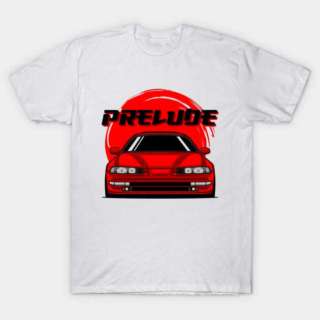 Red Prelude MK4 Front T-Shirt by GoldenTuners